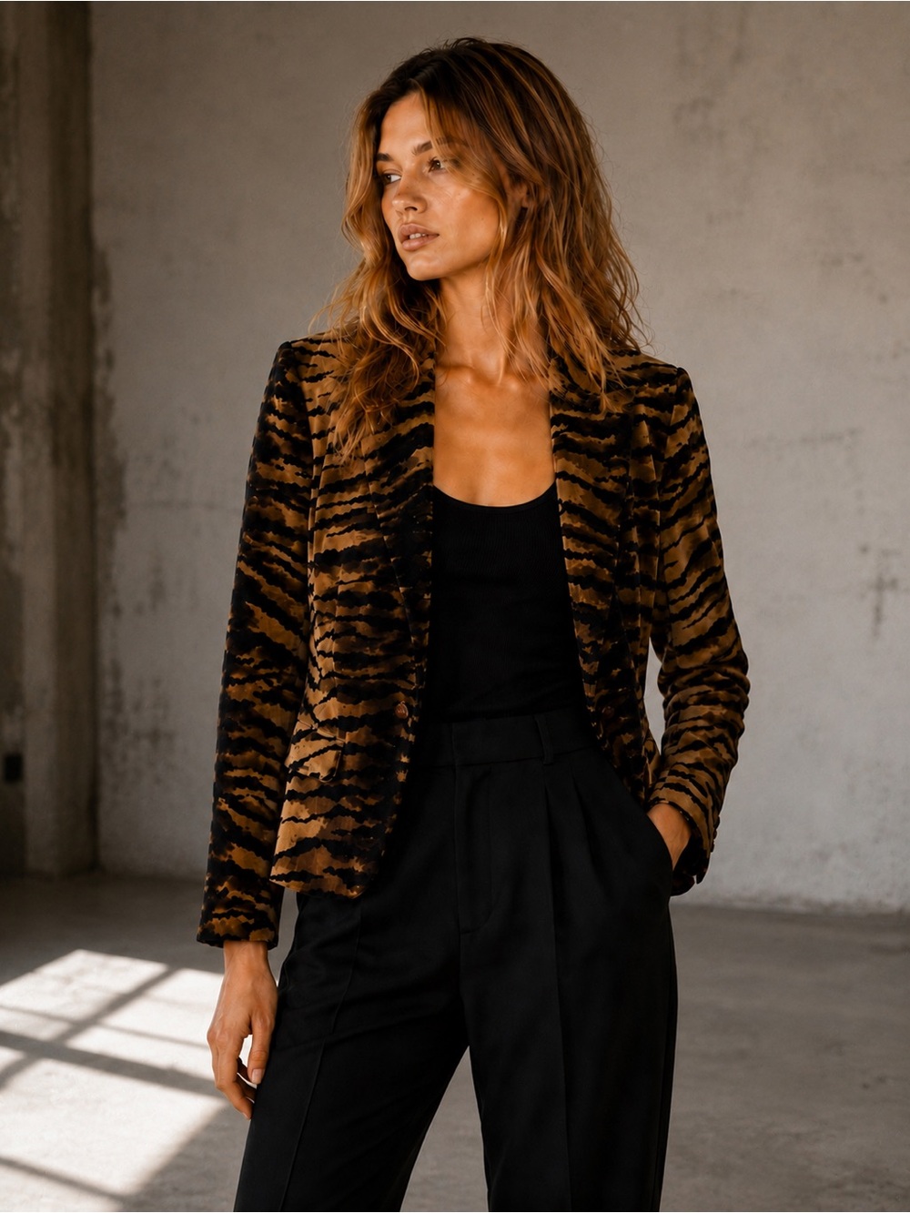 Moschino Cheap & Chic Tiger Print Blazer | Made in Italy | Size US 12 🐅